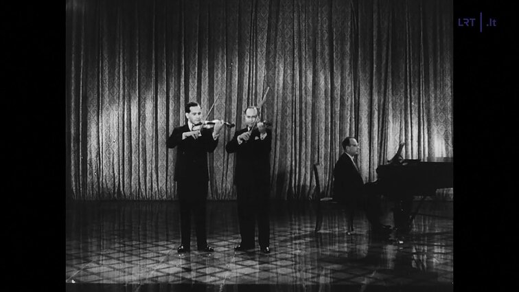Smuikininku duetas: Davidas Oistrachas ir Igoris Oistrachas. Ispanu šokis „Navarra“