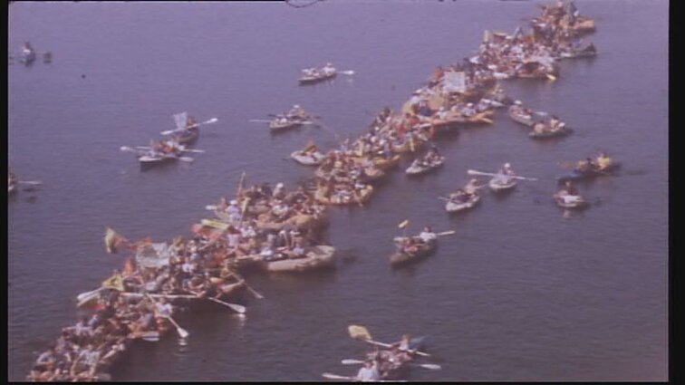 Laidos „Gamta ir mes“ siužetai: ekologinis protesto žygis Neries ir Nemuno upėmis
