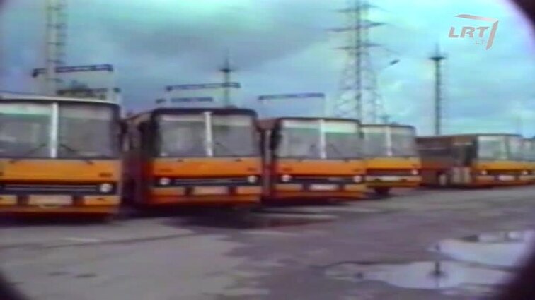 Panoramos archyvai. Streikuojantys autobusų vairuotojai