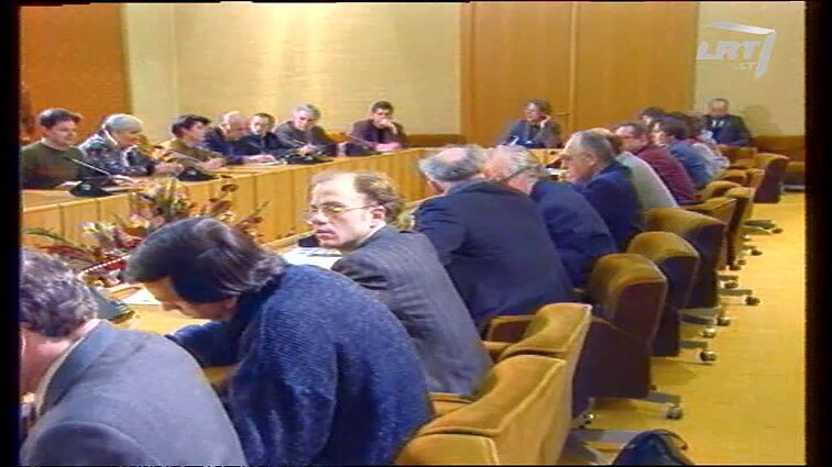 Panoramos archyvai. Algirdo Brazausko spaudos konferencija