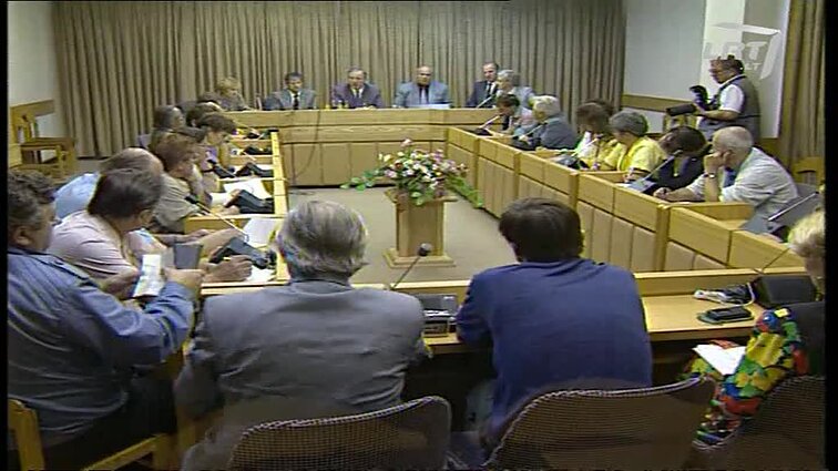 Panoramos archyvai. Spaudos konferencija Vyriausybėje