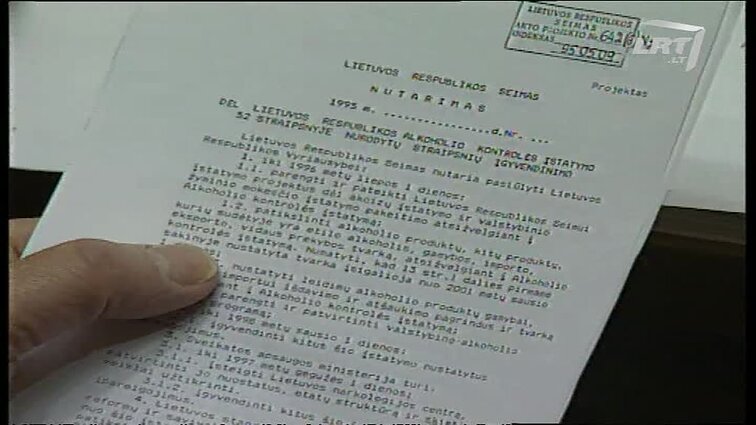 Panoramos archyvai. Alkoholio įstatymo papildymai