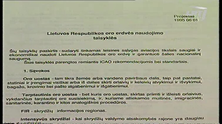 Panoramos archyvai. Oro erdvės kontrolės taisyklės