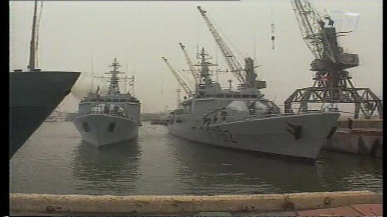 Panoramos archyvai. Prancūzų karo laivas Klaipėdoje