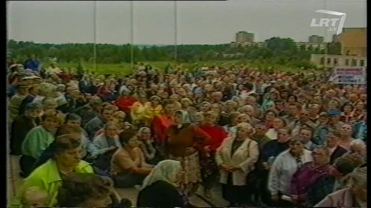 Panoramos archyvai. Mitingas „Socialinei priespaudai - ne“