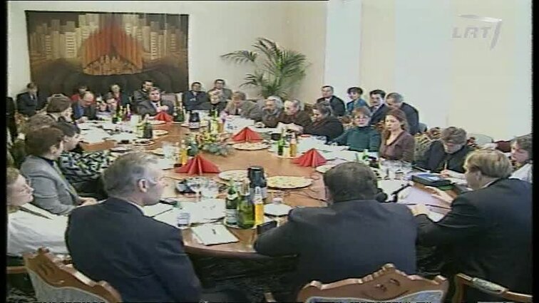 Panoramos archyvai. Spaudos konferencija „Litimpeks“ banke