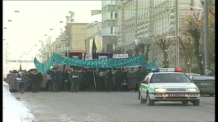 Panoramos archyvai. Darbininkų sąjungos piketas