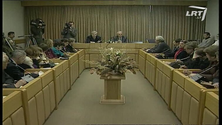 Panoramos archyvai. Premjero M.Stankevičiaus spaudos konferencija