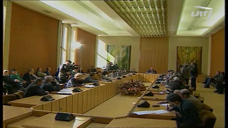 Panoramos archyvai. Algirdo Brazausko spaudos konferencija