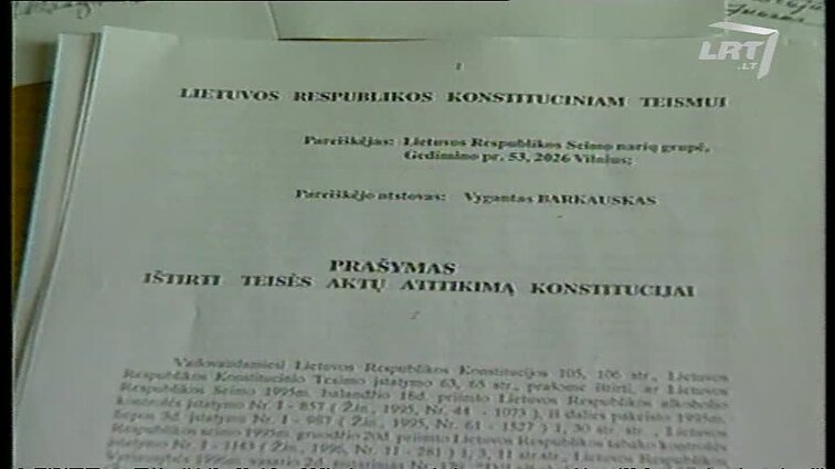 Panoramos archyvai. Kreipimasis į Konstitucinį Teismą