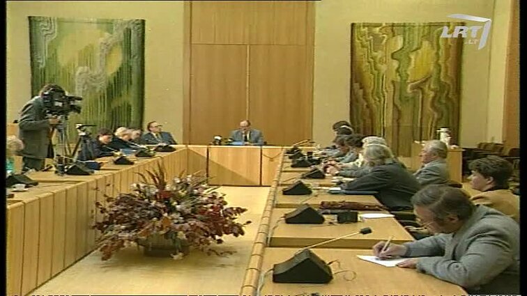 Panoramos archyvai. Česlovo Juršėno spaudos konferencija