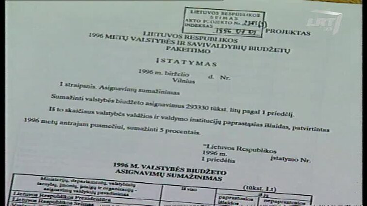 Panoramos archyvai. Biudžeto patikslinimas