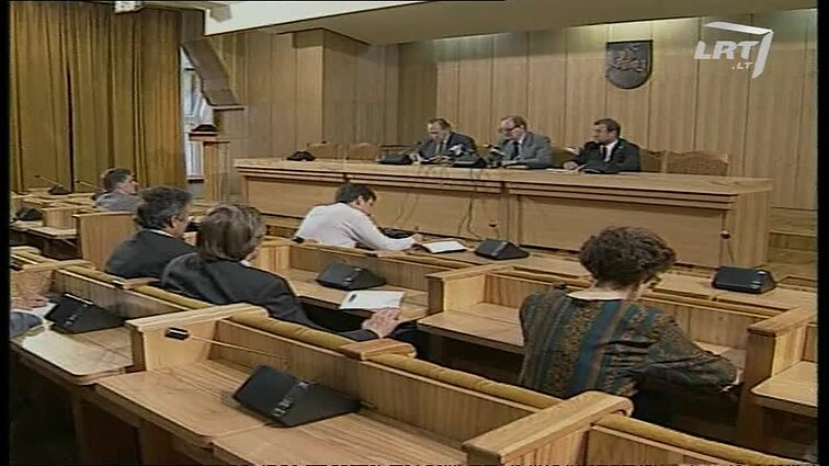 Panoramos archyvai. Č.Juršėno ir V.Landsbergio spaudos konferencija