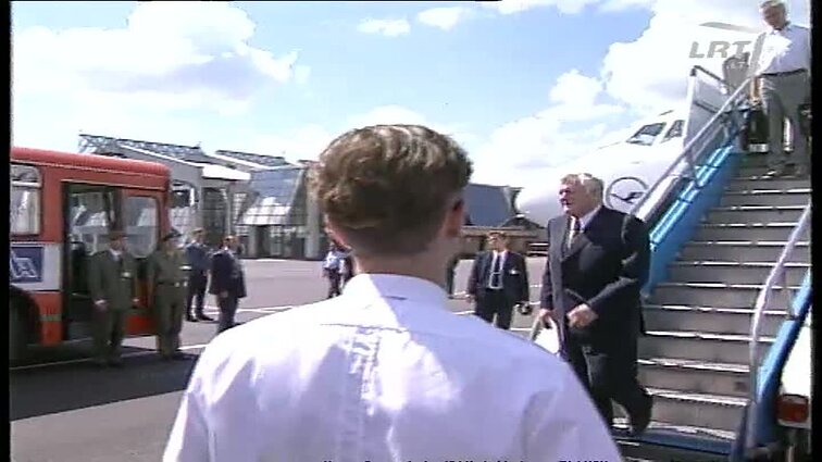 Panoramos archyvai. Algirdas Brazauskas grįžo iš Atlantos