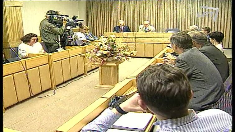 Panoramos archyvai. Vyriausybės spaudos konferencija