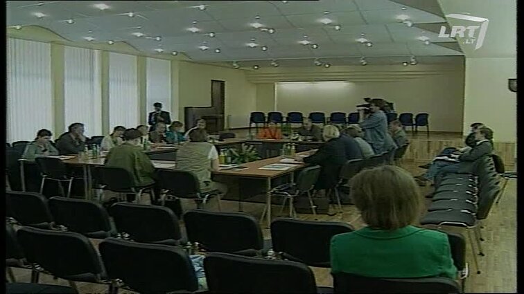 Panoramos archyvai. Spaudos konferencija Lietuvos banke