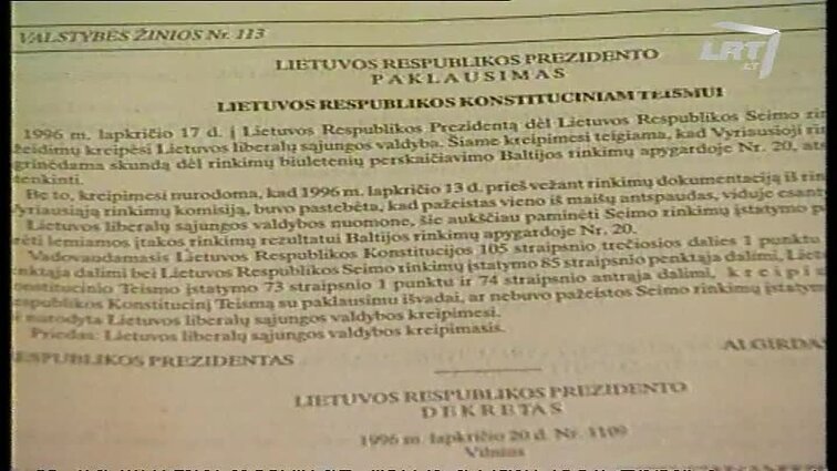 Panoramos archyvai. Konstitucinio teismo sprendimai dėl rinkimų