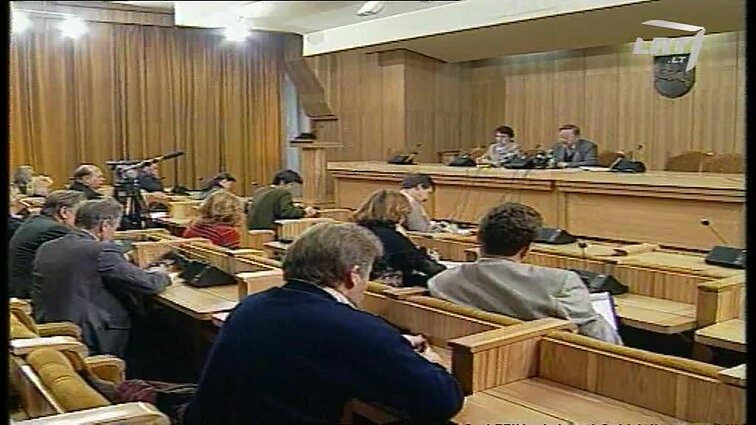 Panoramos archyvai. Seimo Pirmininko Vytauto Landsbergio spaudos konferencija