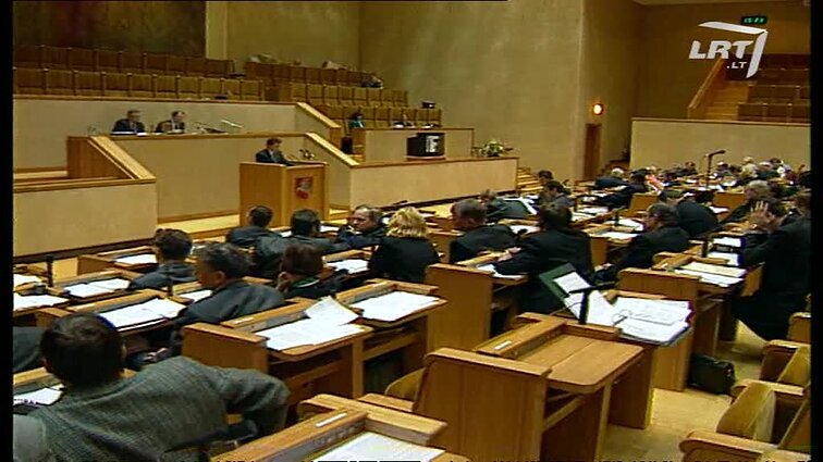 Panoramos archyvai. Finansų ministras R.Matiliauskas Seime