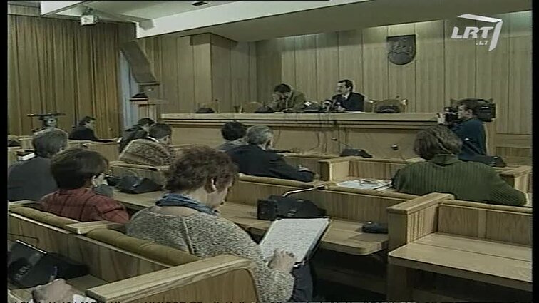 Panoramos archyvai. Romualdo Ozolo ir Rimanto Dargio spaudos konferencija