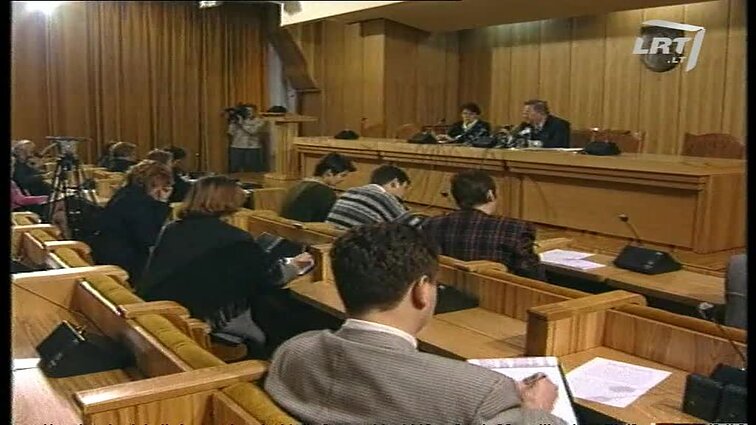 Panoramos archyvai. Vytauto Landsbergio ir Česlovo Juršėno spaudos konferencija