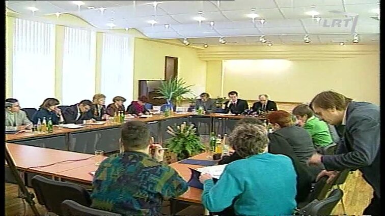 Panoramos archyvai. Spaudos konferencija Lietuvos banke