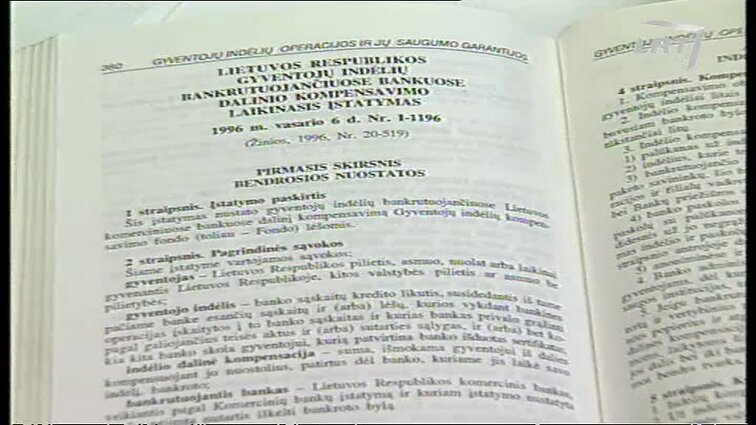 Panoramos archyvai. Kompensacijos bankrutavusių bankų indėlininkams