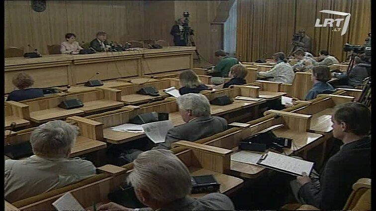 Panoramos archyvai. Vytauto Landsbergio ir Česlovo Juršėno spaudos konferencija