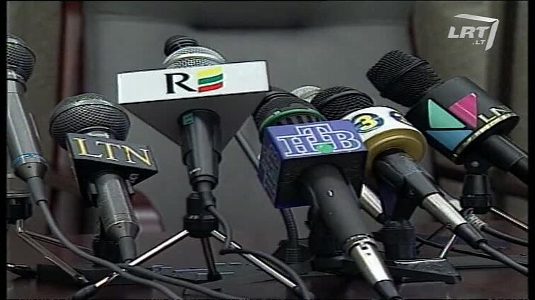 Panoramos archyvai. Algirdo Brazausko spaudos konferencija