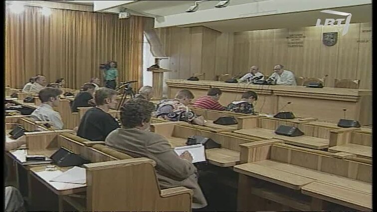 Panoramos archyvai. Česlovo Juršėno spaudos konferencija apie interpeliacijas
