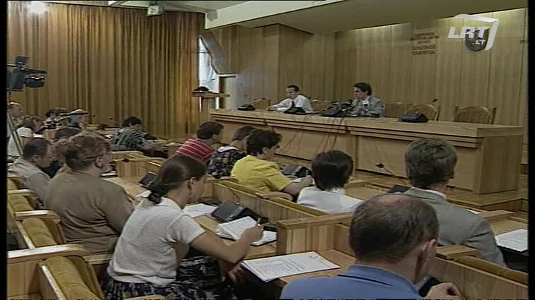 Panoramos archyvai. Juozo Galdiko spaudos konferencija