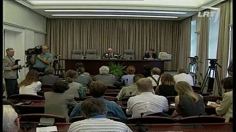 Panoramos archyvai. Algirdo Brazausko spaudos konferencija