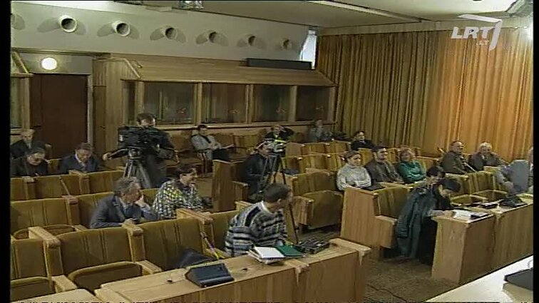 Panoramos archyvai. Česlovo Juršėno spaudos konferencija