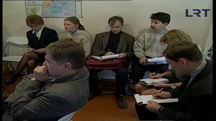 Panoramos archyvai. Valdo Adamkaus rinkimų štabo posėdis