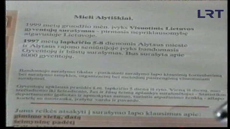 Panoramos archyvai. Gyventojų surašymas Alytuje