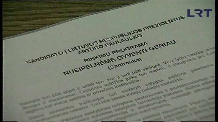 Panoramos archyvai. Artūro Paulausko rinkimų programa