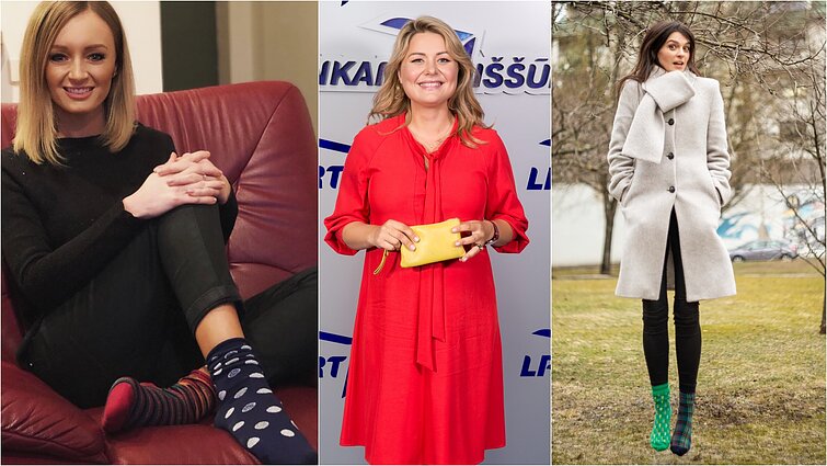 LRT laidų vedėjos puošiasi skirtingomis kojinėmis