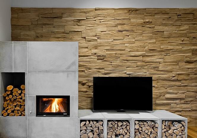 Natūralaus ąžuolo siena