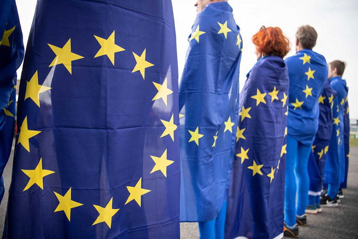 AFP/Scanpix nuotr., Europos Sąjungos vėliava