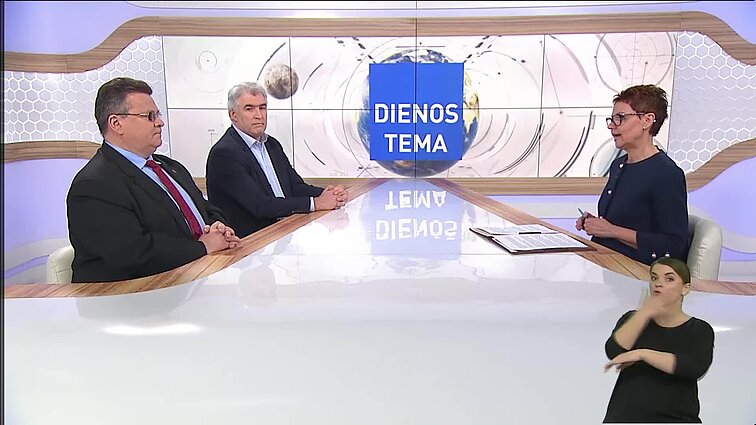 Dienos tema. Linas Linkevičius. Marius Laurinavičius (su vertimu į gestų k.)