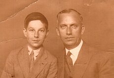 Jurgis Savickis su Algirdu Berlyne (1930) 