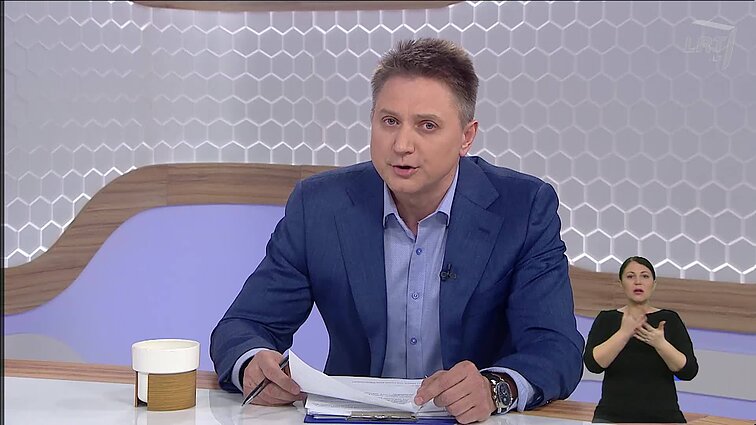 Dienos tema. Dainius Kepenis. Radvilė Morkūnaitė-Mikulėnienė (su vertimu į gestų k.)