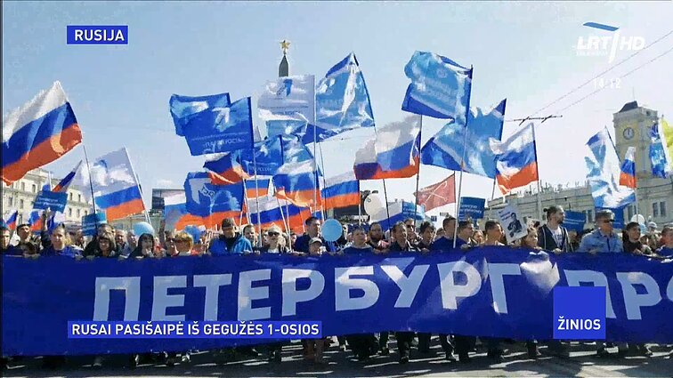 Žinios. Gegužės 1-ąją Rusijos piliečiai dalyvavo humoristinėse demonstracijose