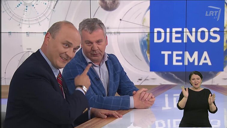 Dienos tema. Ramūnas Terleckas. Giedrius Drukteinis (su vertimu į gestų k.)