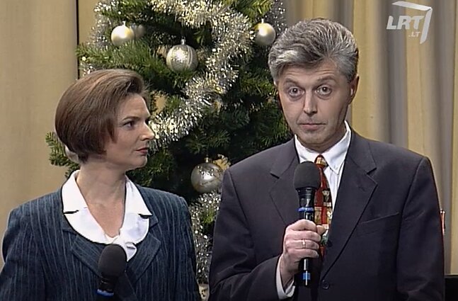 Debatų vedėjai Ala Asovskaja ir Raimondas Šeštakauskas