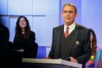 Kartų solidarumo sąjungos-Santalkos Lietuvai sąrašo lyderis, partijos pirmininkas dr. Arvydas Juozaitis