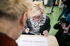 Ingrida Šimonytė balsuoja