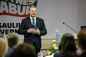Saulius Skvernelis laukia rinkimų rezultatų