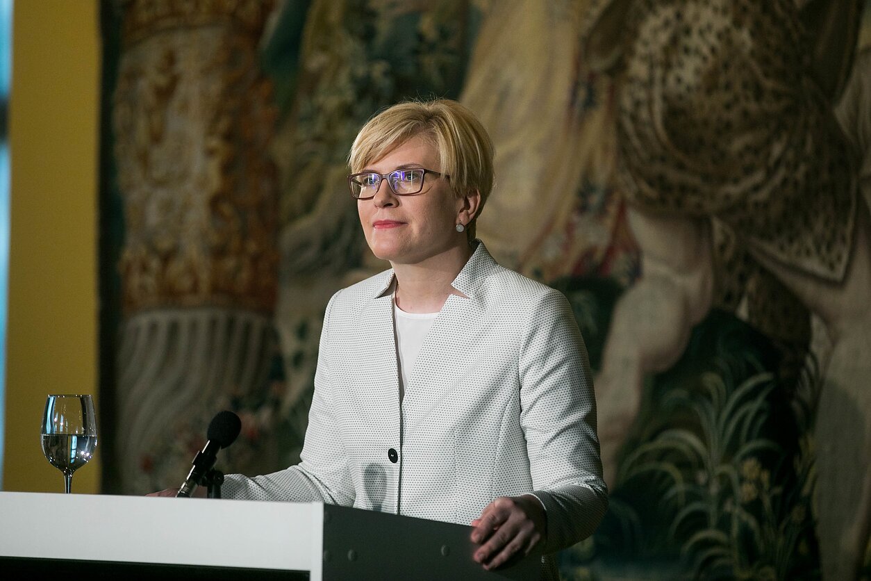 Spaudos konferencija po prezidento rinkimų pirmo turo. Ingrida Šimonytė Spaudos konferencija po prezidento rinkimų pirmo turo. Ingrida Šimonytė
