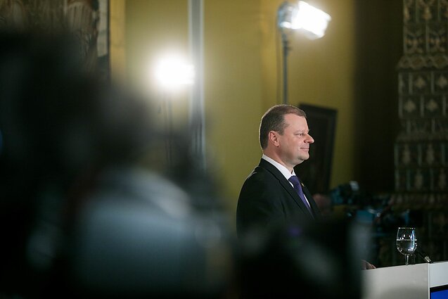 Spaudos konferencija po rinkimų pirmo turo. Saulius Skvernelis